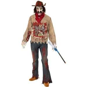   By Smiffys USA Zombie Cowboy Adult Costume / Brown   Size Medium