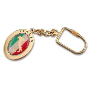   Gold Key Chain Italian Flag With Boot Center Spins!: Everything Else