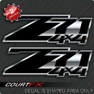 Z71 Black Silverado 4x4 Decal Sticker Set:  Sports 