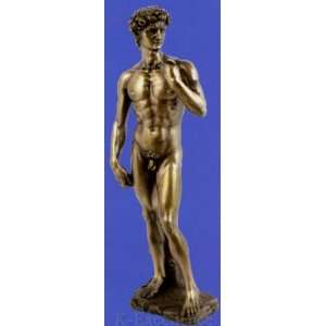 DAVID by Michelangelo Real Bronze Powder Cast Statue Sculpture:  