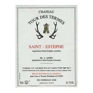  Chateau Tour Des Termes St. Estephe 2008 750ML: Grocery 