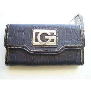  Guess Gold Coast SLG Checkbook Clutch   Black Everything 