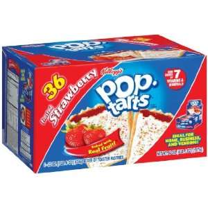 Pop Tarts Toaster Pastries, Frosted Strawberry, 36 Count Box  