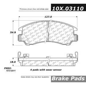 Centric Parts, 102.03110, CTek Brake Pads Automotive