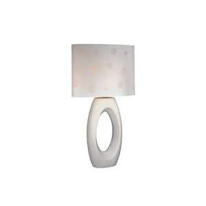  Fissure Collection Table Lamp   LS  2758 WHT/WHT