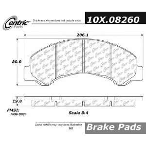  Centric Parts, 106.08260, PosiQuiet Extended Wear 