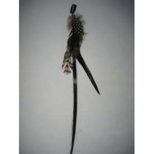  Feather Hair Extension Clip Ins Black Color 12 13 Inches 
