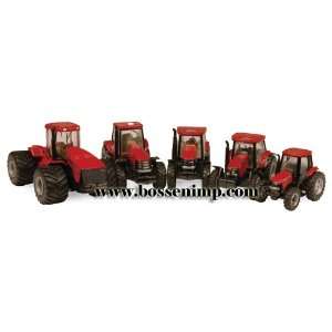  Case IH Tractor Set 5 piece 1:64 Scale: Toys & Games