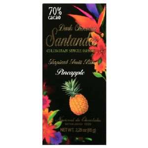 Santander, Chocolate Bar 70% Cocoa Pneapl, 2.3 Ounce (10 Pack)
