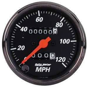 Auto Meter 1496 Black 3 1/8 120 mph Mechanical Speedometer with Trip