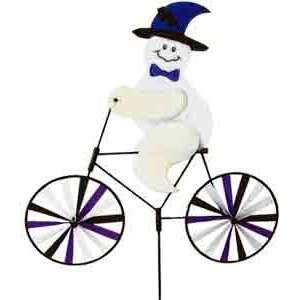  Halloween Ghost Riding a Bicycle Wind Spinner Patio, Lawn 