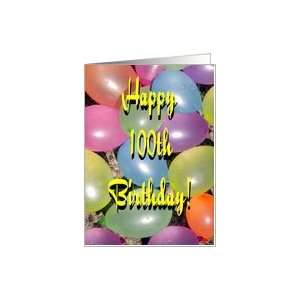  100th one hundreth Happy Birthday Balloons Card: Toys 