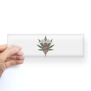  Bumper Sticker Clear Medical Marijuana Symbol: Everything 