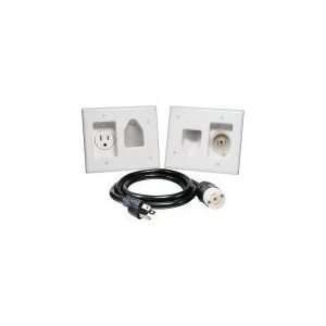   : Datacomm White Recessed Pro Power Kit With Lockin: Car Electronics