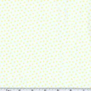  45 Wide Emma Louise Dots White Fabric By The Yard: Arts 
