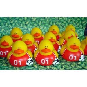  12 Soccer Rubber Ducks Red Shirts: Everything Else