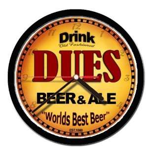  DUES beer and ale cerveza wall clock: Everything Else