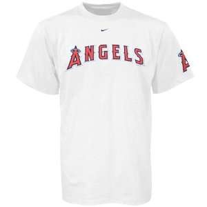 Nike Anaheim Angels White Practice T shirt:  Sports 