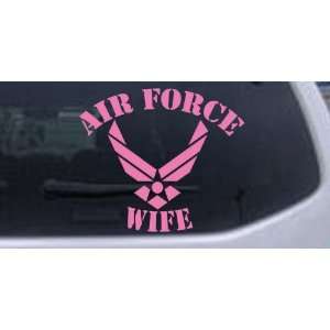 Pink 22in X 24.9in    Air Force Wife Military Car Window Wall Laptop 