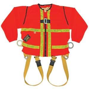 Guardian Fall Protection 13300 Hi Viz Orange Tux Harness with Zip On 