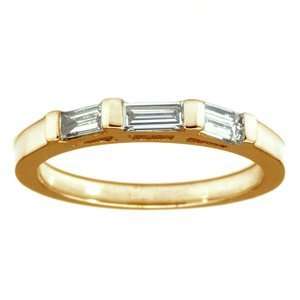  1/2 Carat Baguette Diamond 14k Yellow Gold Wedding Ring 