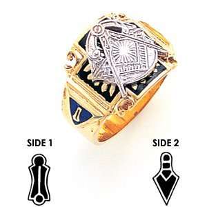  Cross Blue Lodge Ring   14k Gold/14kt yellow gold: Jewelry