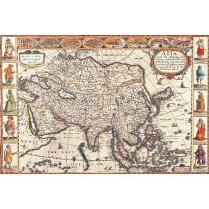  John Speed   Antique Map   Asia, 1626: Home & Kitchen