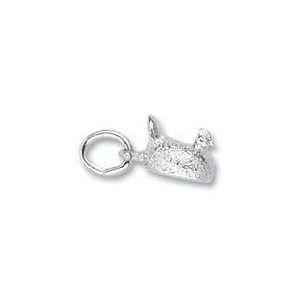  1657 Chicken Charm   Sterling Silver: Jewelry