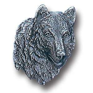  Collector Pin   Wolf Head: Sports & Outdoors