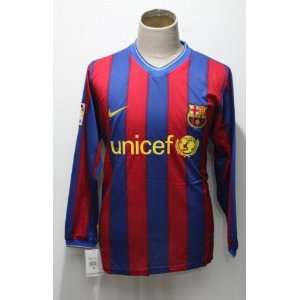  Barcelona home 09/10 # 10 Messi size S long sleeves soccer 