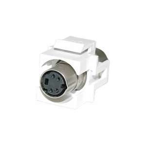 SVHS Feed Thru Connector Module (Snap Fitting Design w/ Ivory Insert 