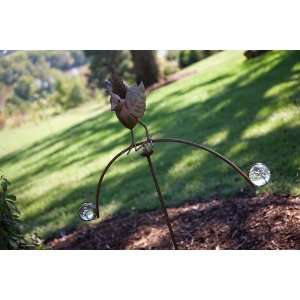  Ready to Fly Bird with Two Glass Globes Balancer Patio 