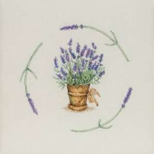  Lavender Pot   Jet Cross Stitch Kit: Arts, Crafts & Sewing