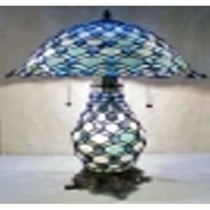  Tiffany Style Blue Jewels Lamp: Home & Kitchen