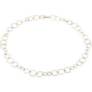  Tricolor Circle Necklace 40.00 Inch CleverEve Jewelry