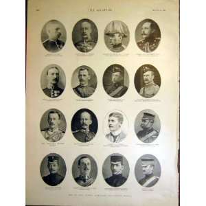  Portrait Officers South Africa Boer War Old Print 1899 