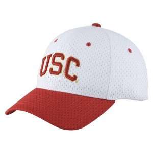   USC Trojans White Mesh Glacier Zfit Stretch Hat