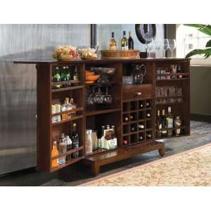    American Drew Tribecca Flip Top Bar Wine Cabinet: Home & Kitchen