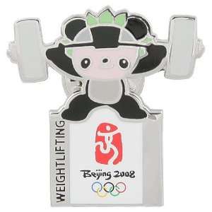  2008 Olympics Beijing Weight Lifting Pin: Sports 