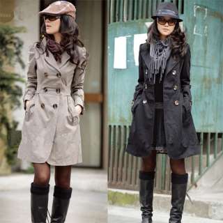   Sleeve Slim Fit Trench Double Breasted Coat Jacket Outwear #213  