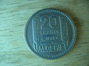 Algeria  1949 , 20 francs , KM 91  