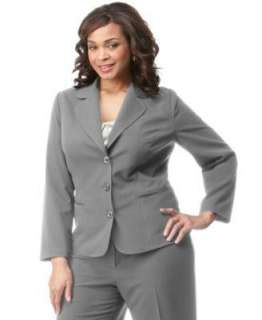 Rafaella Dark Gray Charcoal Textured Blazer Jacket Women Plus Size 16W 