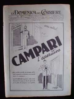DOMENICA DEL CORRIERE 1941/19 con Pubblicità CAMPARI  