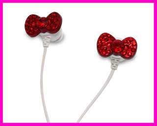 Hello Kitty Bow Earphone InEar earphones Red 3.5mm 110 ± 5dB super 