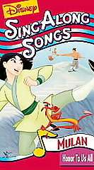   Sing Along Songs   Mulan: Honor To Us All VHS 786936071429  