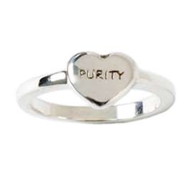 NEW! Popular LDS Girls Ster. Silver Heart Purity Ring  