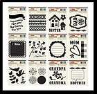 We R Memory Keepers CLEAR STAMPS Family Keepsake / Tres Elegant 