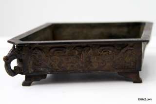 Antique bronze Incense Burner Jardinier Ming 1300  
