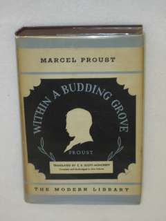 Marcel Proust WITHIN A BUDDING GROVE Modern Library #172 w/ DJ  