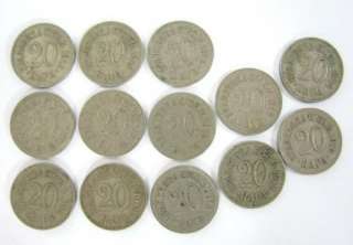 LOT 13 SERBIA SERBIAN 20 PARA COIN 1912 x  